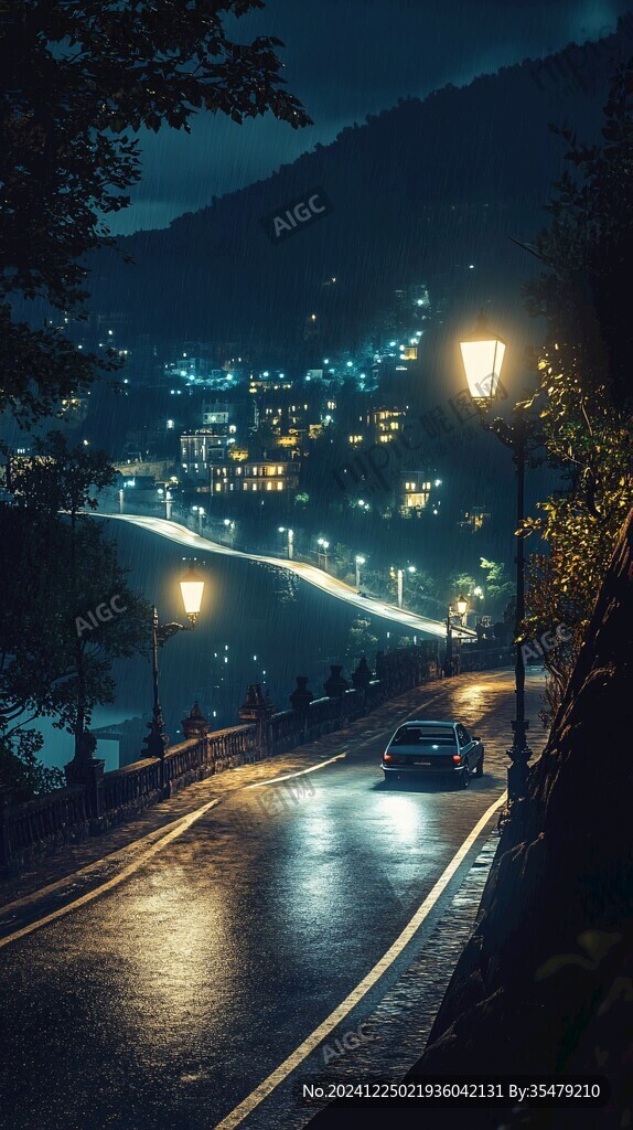雨夜山路