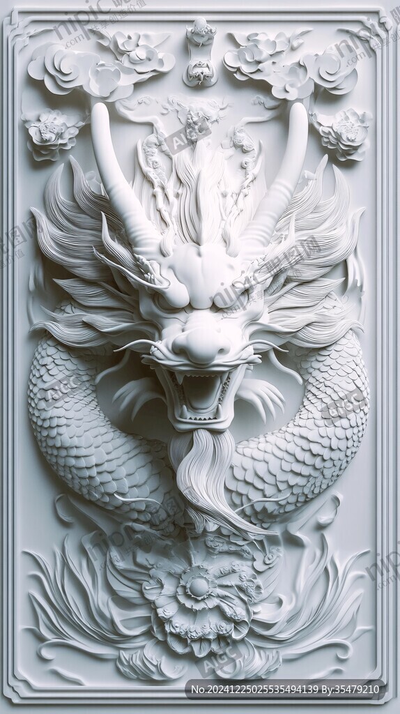 龙浮雕装饰图