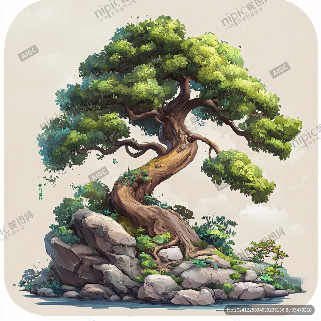 鼠绘迎客松