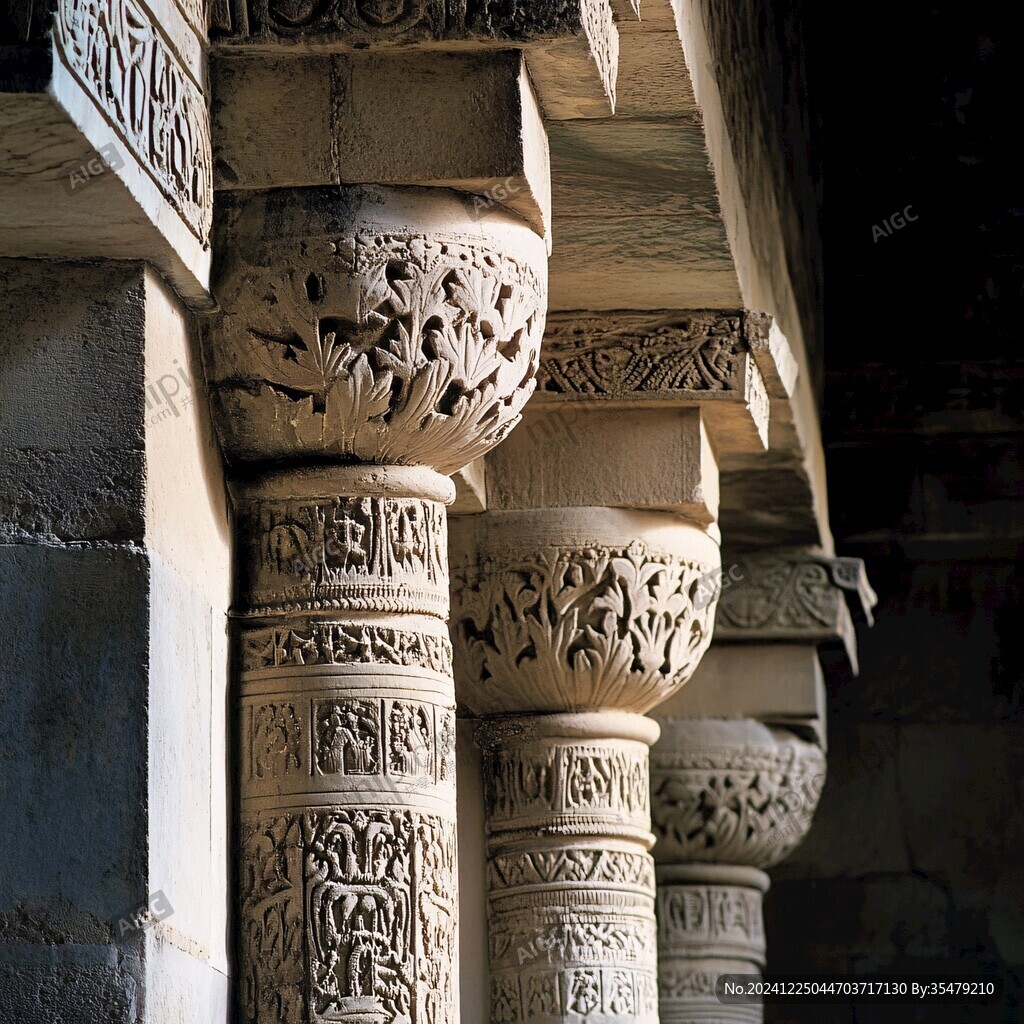 纳巴泰风格砂岩柱头