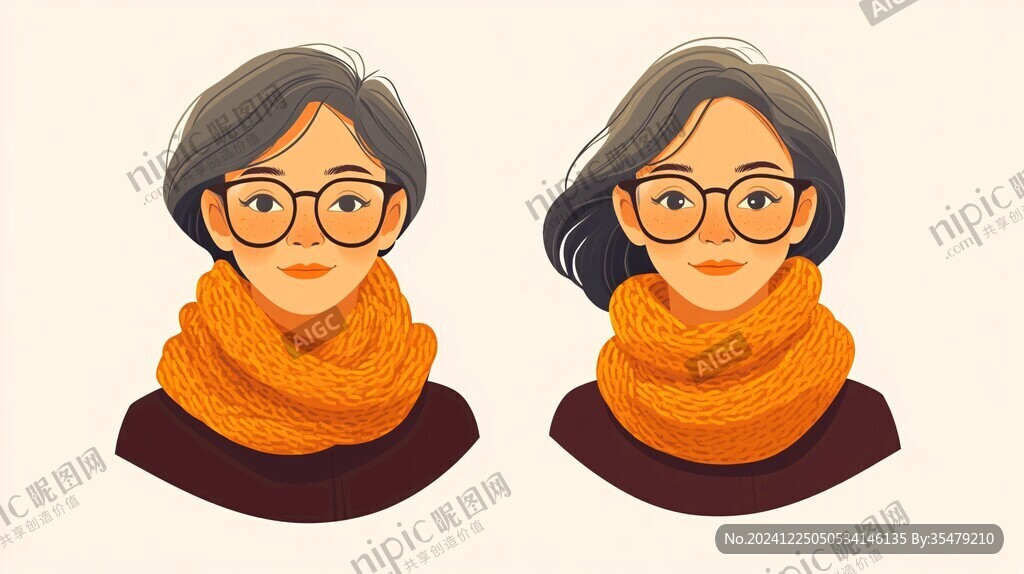 中年妇女插画