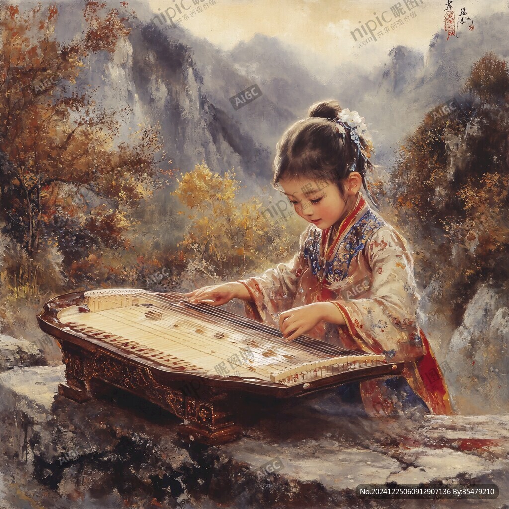 拉小琴的女孩