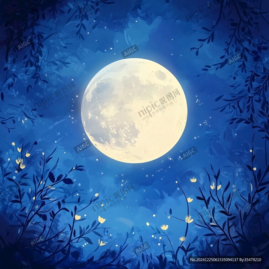 蓝月夜梦幻唯美奇幻