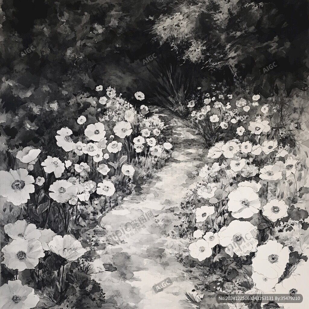 胡杭白菊插画