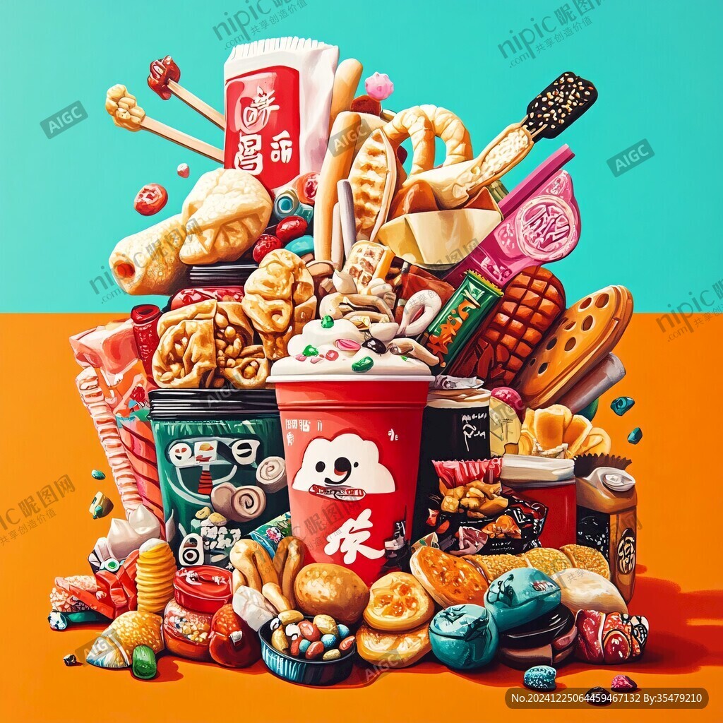零食插画