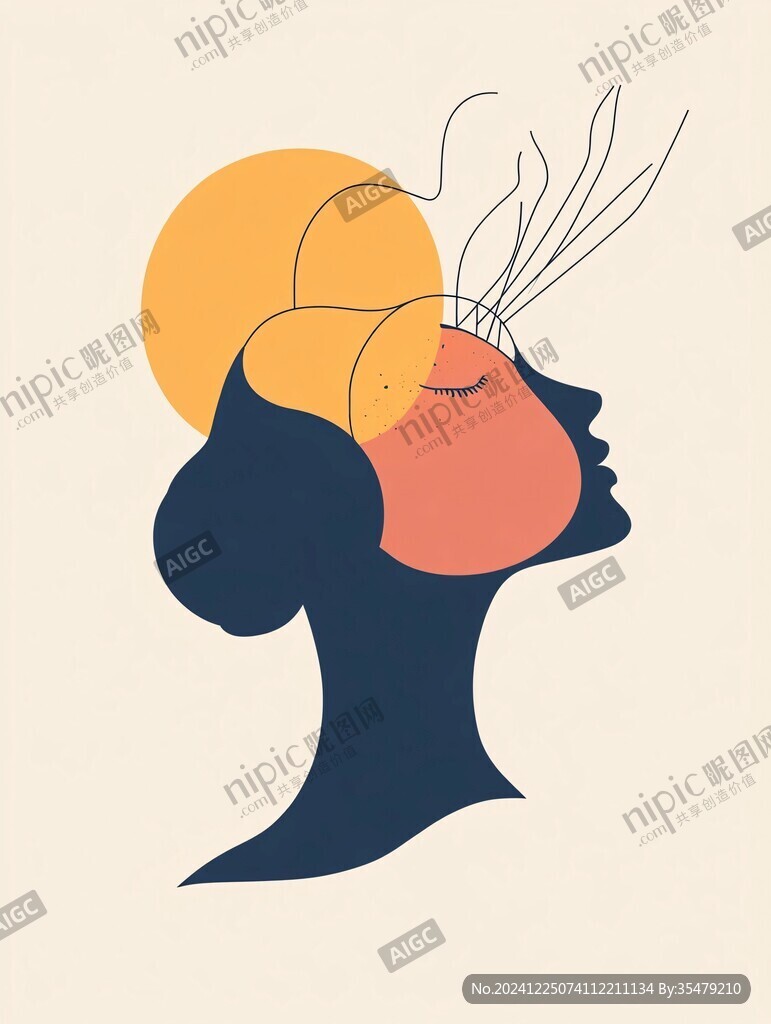 简约插画女性化