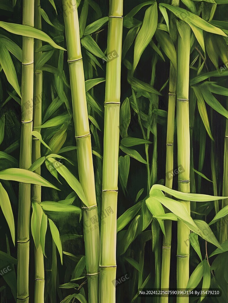 竹林立体画