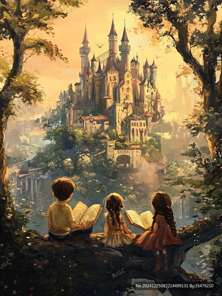 梦幻城堡插画
