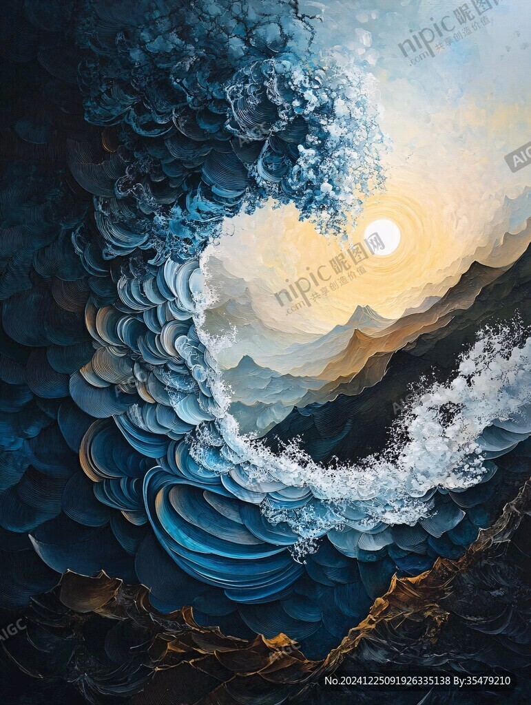 新中式海浪