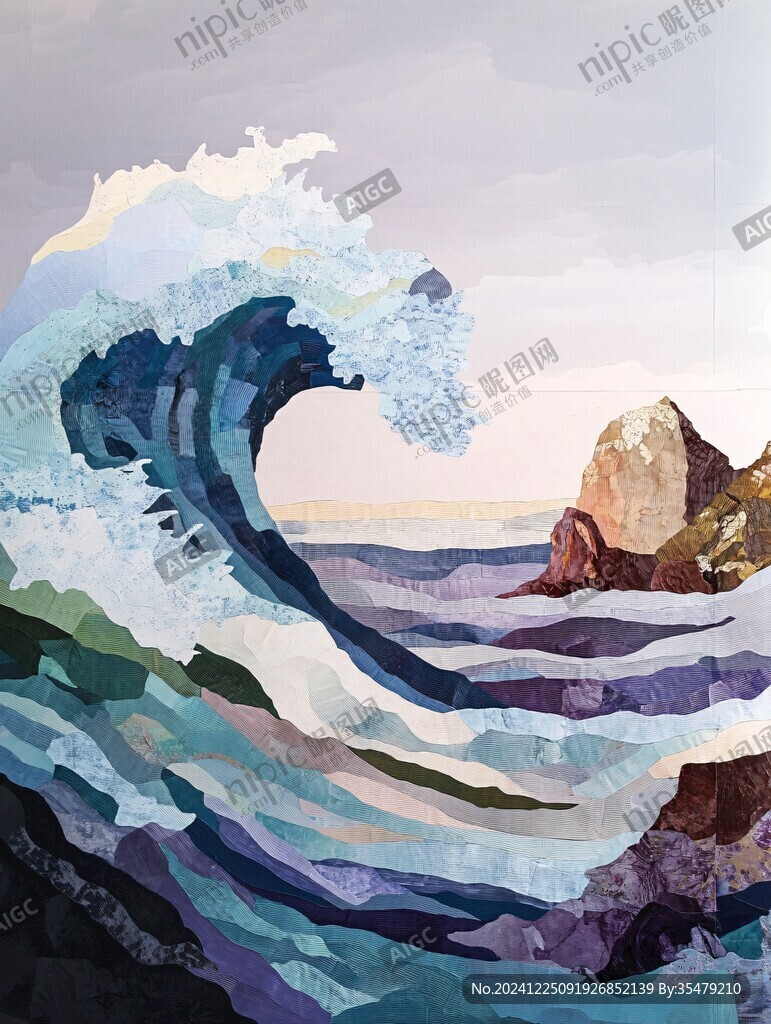 海浪美术绘画