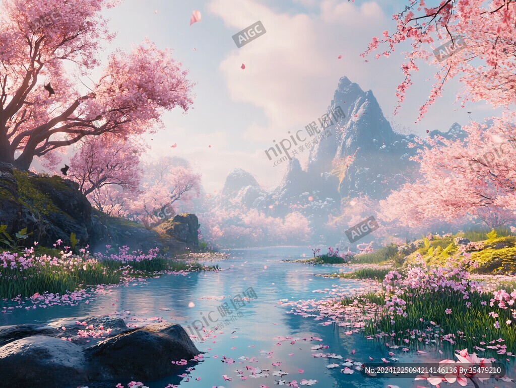 古风场景春暖花开