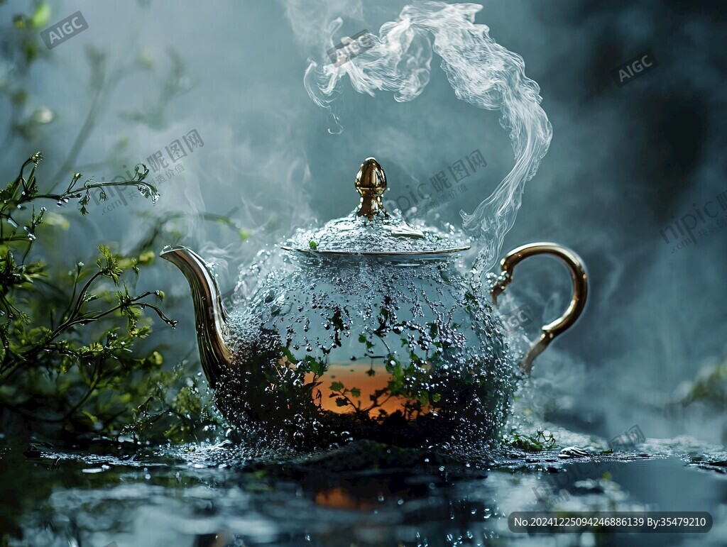 沸腾的茶壶