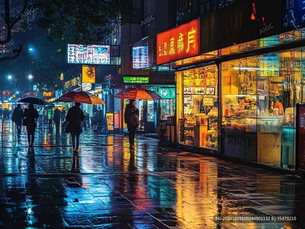 雨季步行街