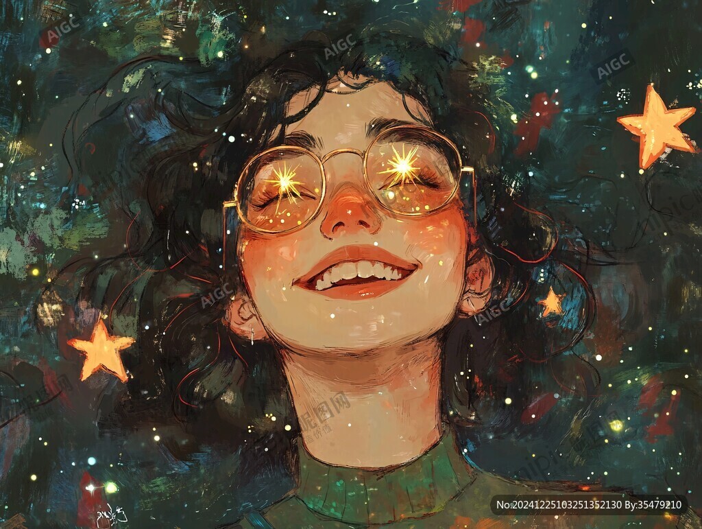 宇宙女孩插画