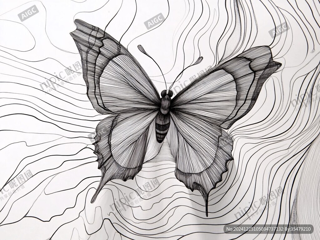 蝴蝶包装插画
