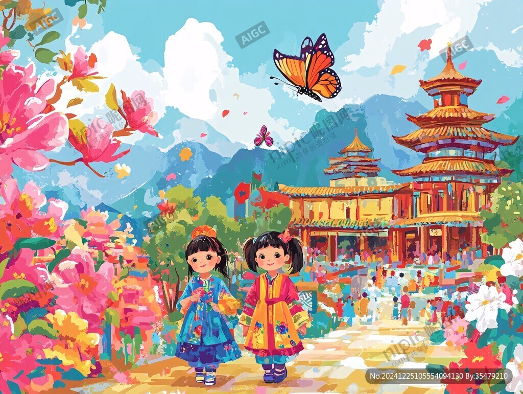 尼泊尔插画