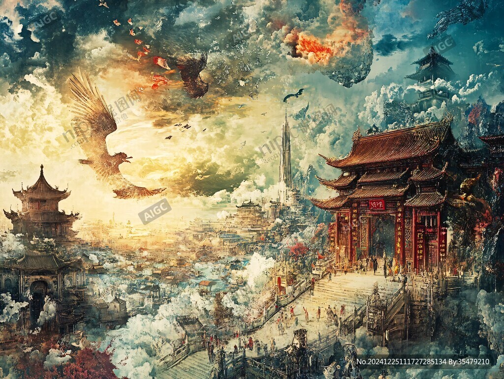 九天楼插画