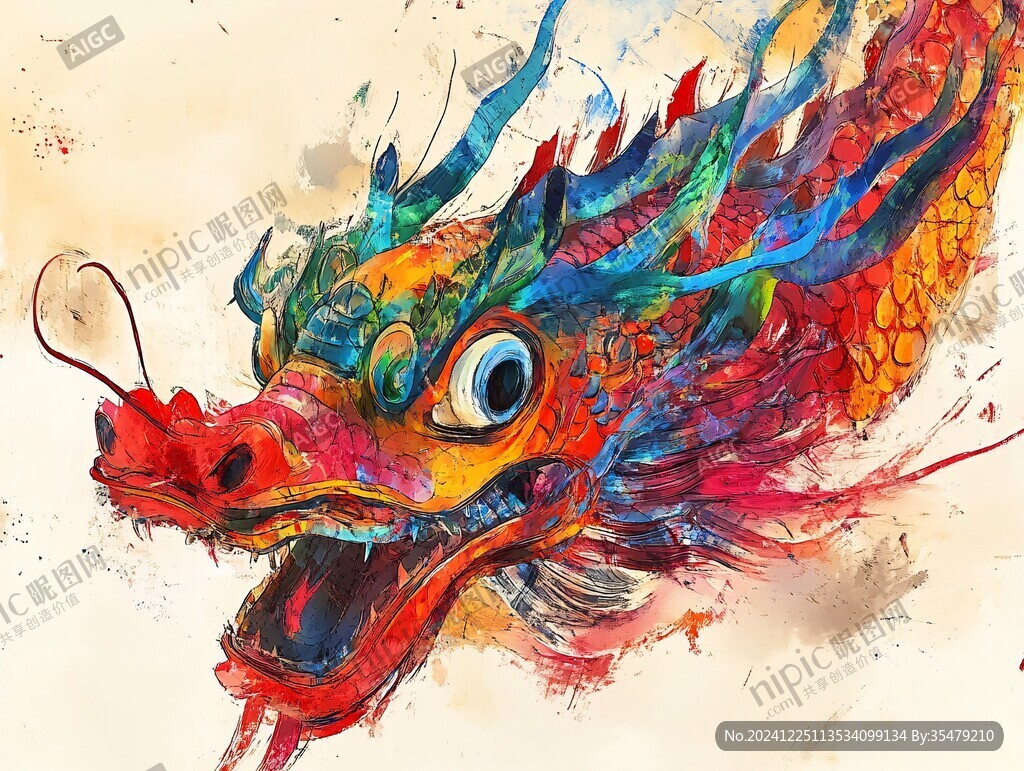 插画龙年插画