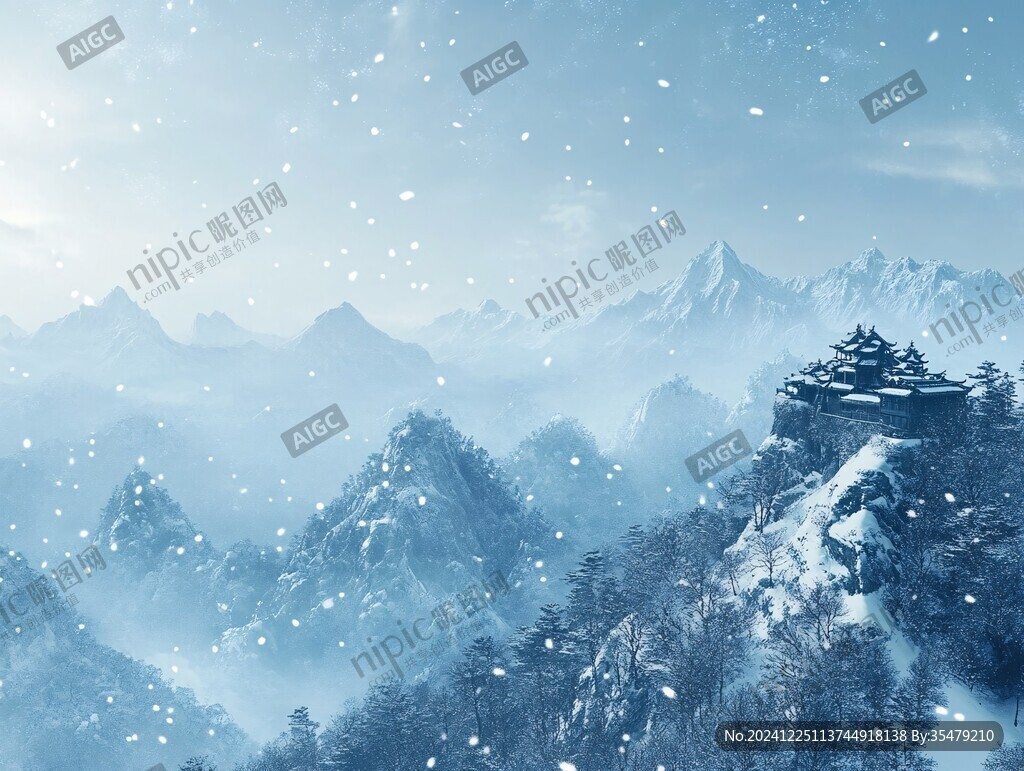 新中式雪山