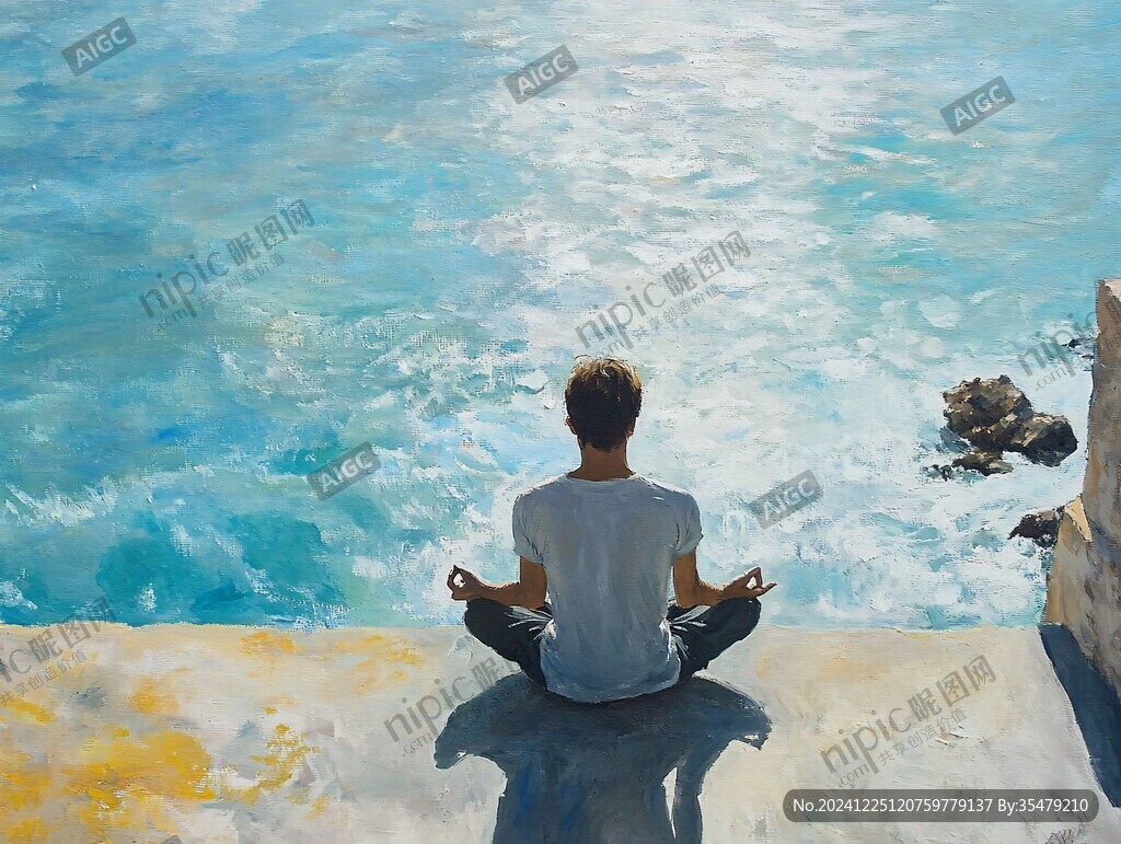 静坐画面