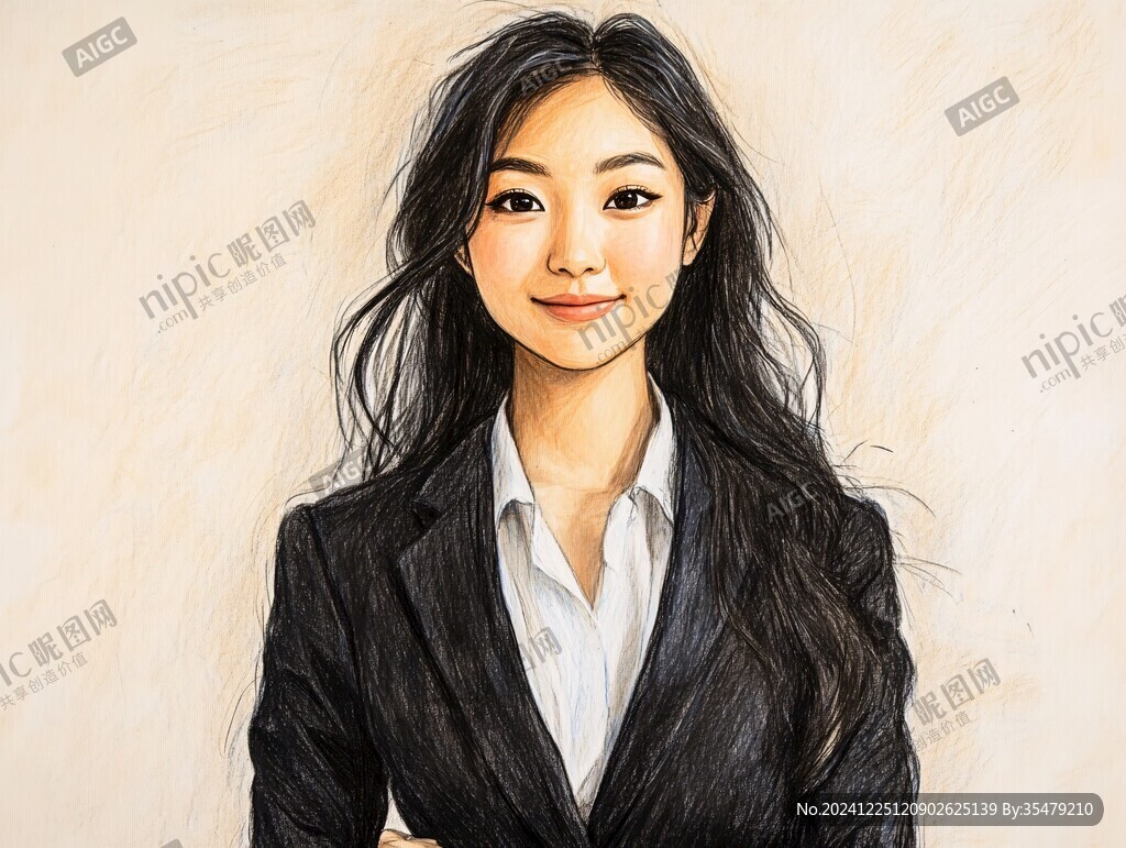 写实人物插画