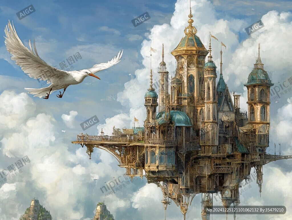 梦幻城堡插画