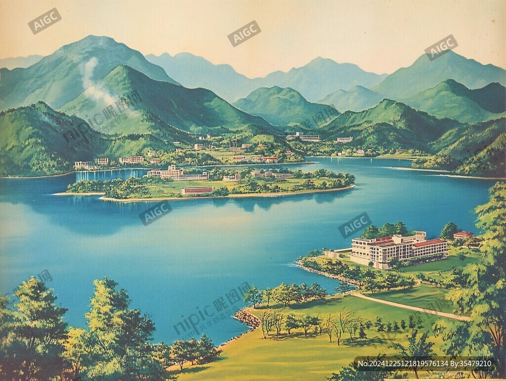 酒店山庄宣传画