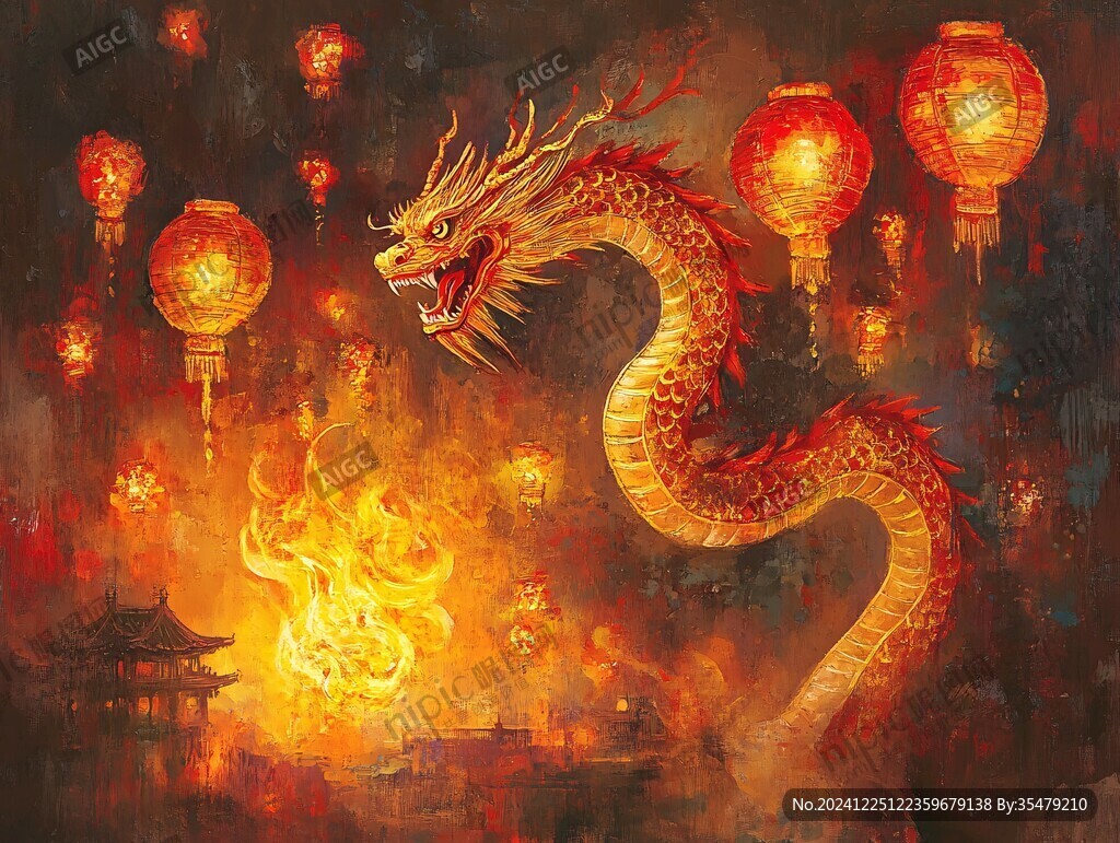 龙年横版插画