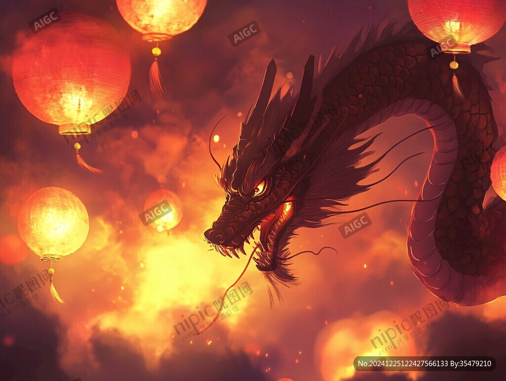 龙年横版插画