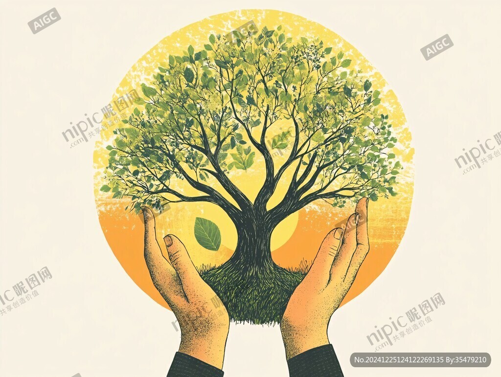 环保形象插画