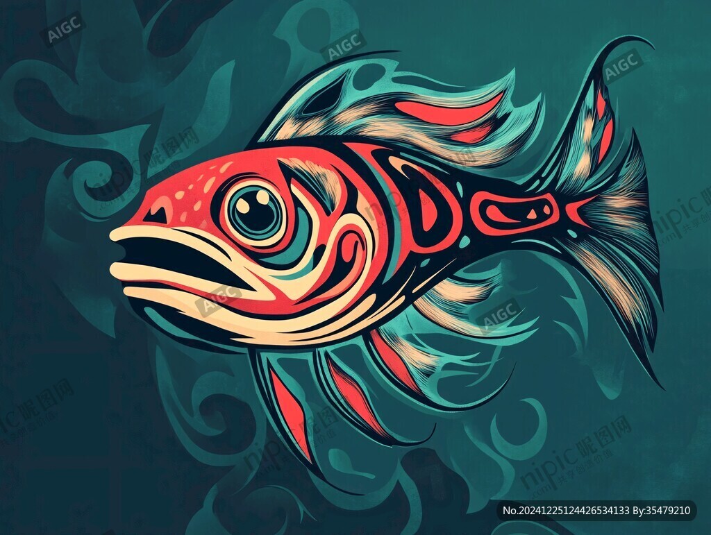 火焰鱼插画