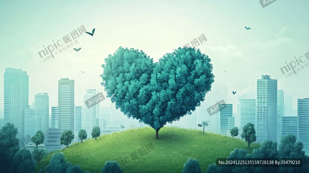社会健康责任绿色背景