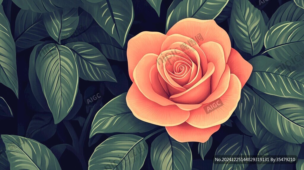 月季花插画