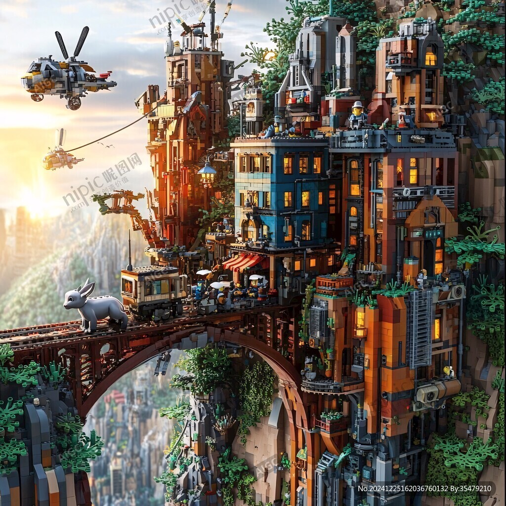 3d立体艺术城市场景