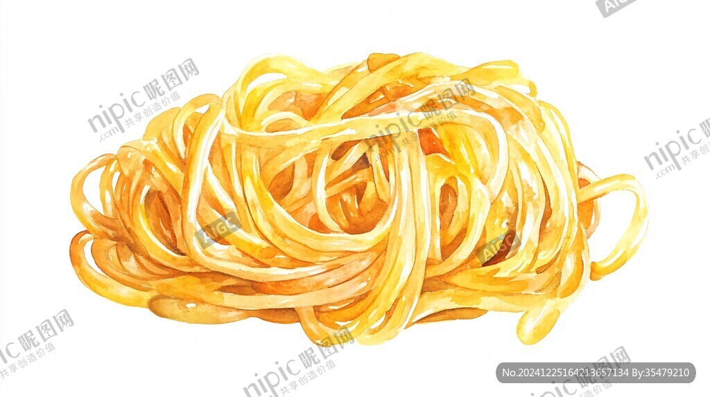 意大利面插画
