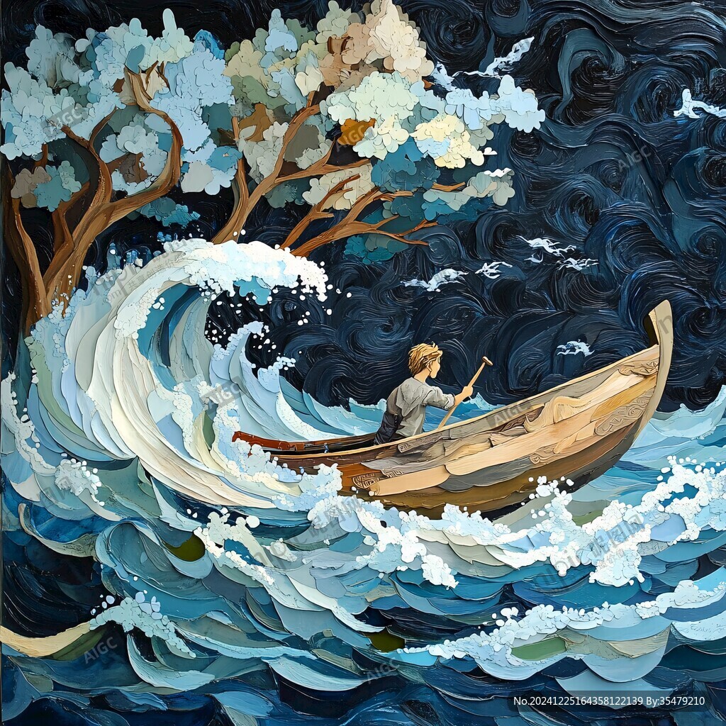 乘风破浪包装插画