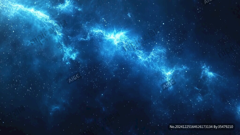 炫酷蓝色宇宙背景
