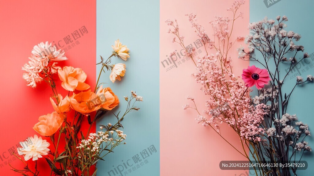 高清背景手工干花