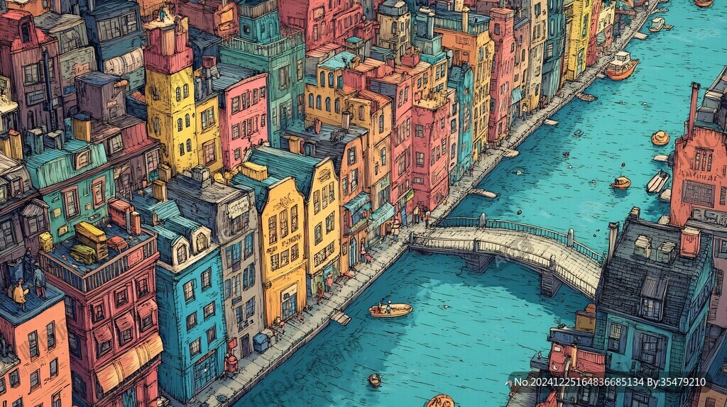 城市包装插画