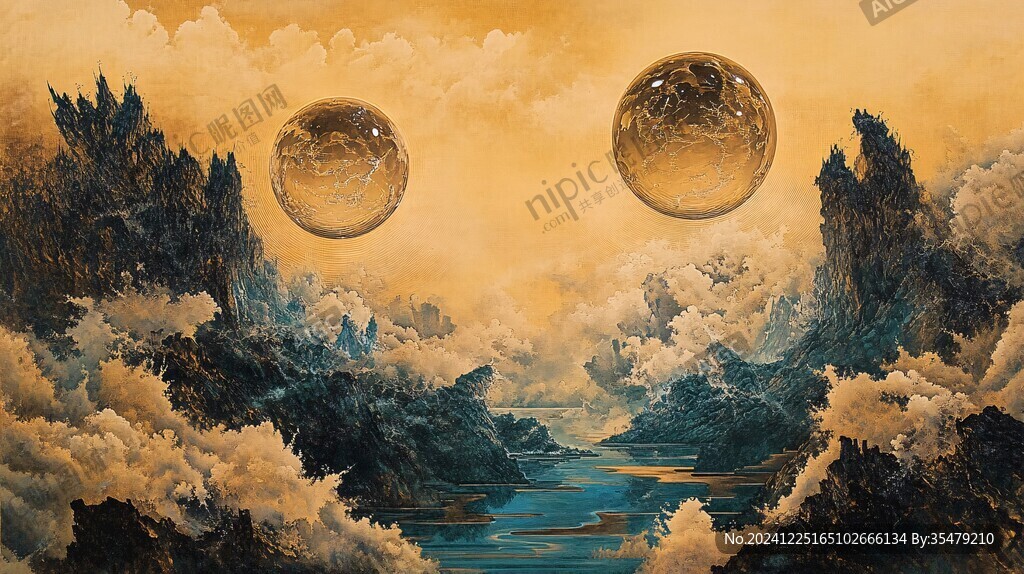 金光万丈美术绘画