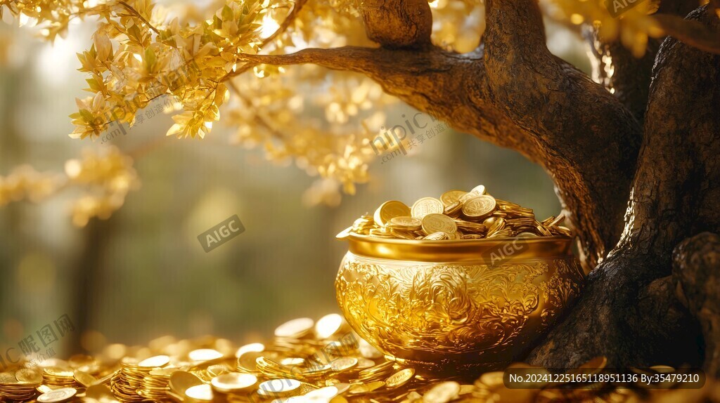 金色聚宝盆