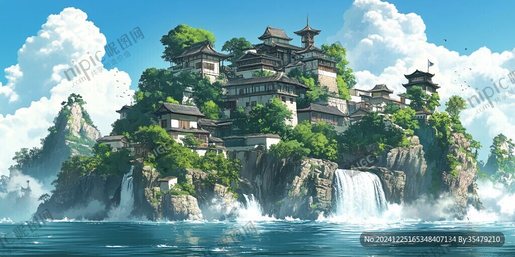 九天楼插画