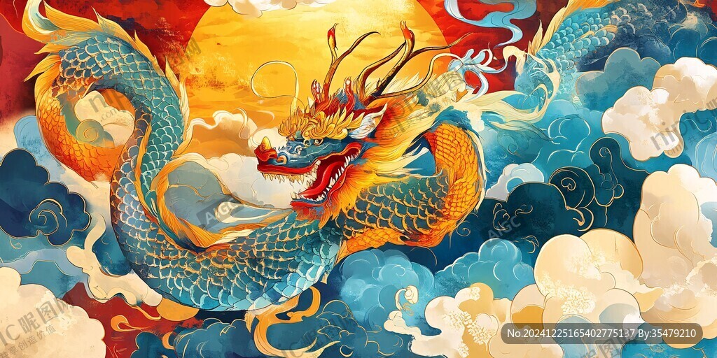 龙包装插画