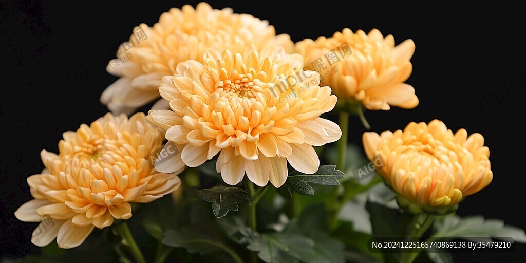 橘红色的菊花
