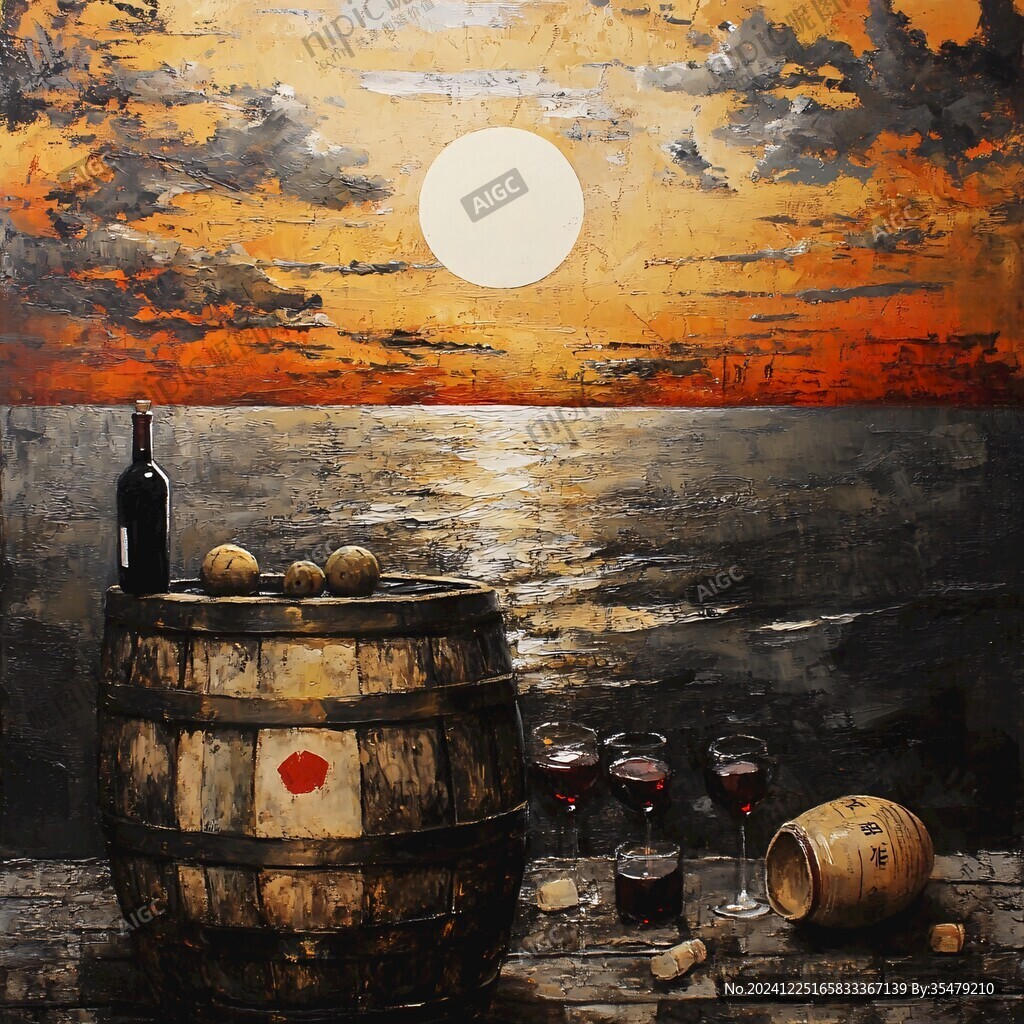 户外红酒壁画