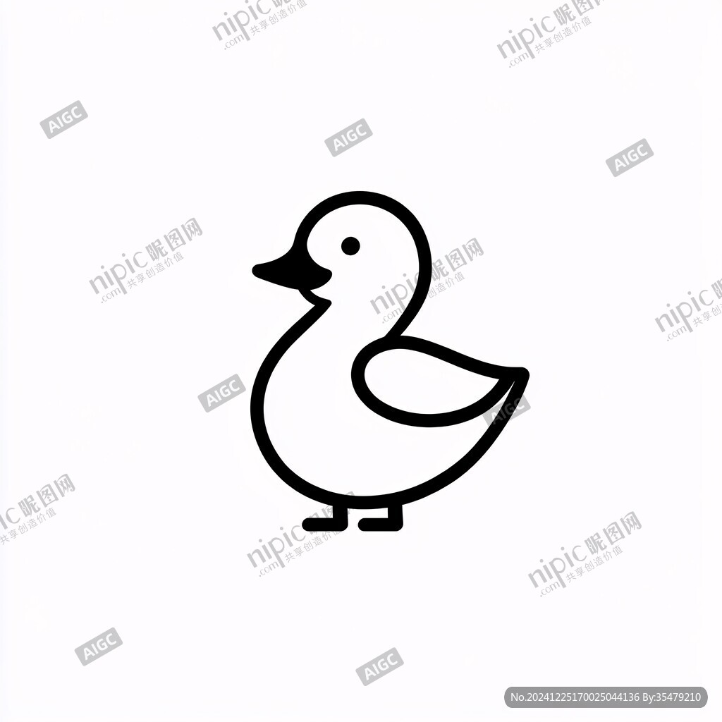 鸭标志设计