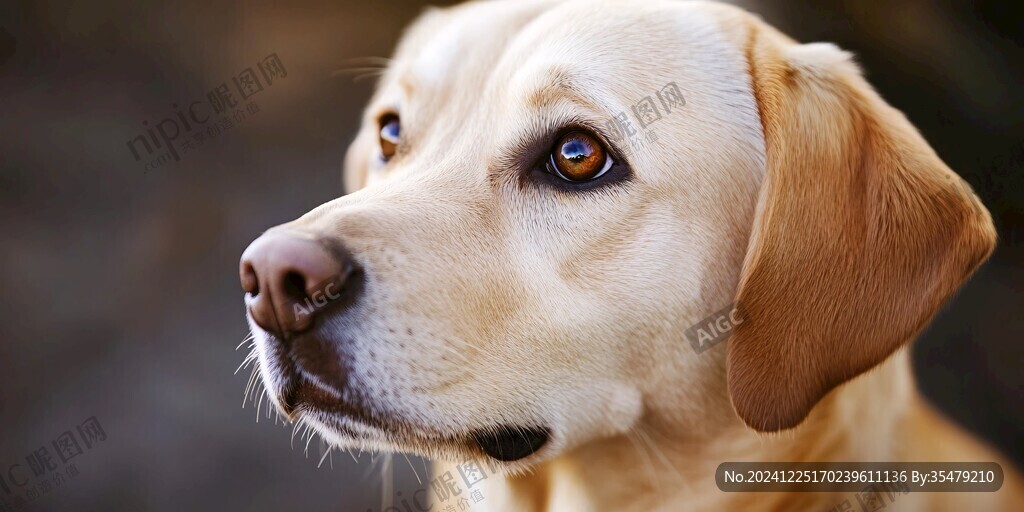 拉布拉多犬头部特写