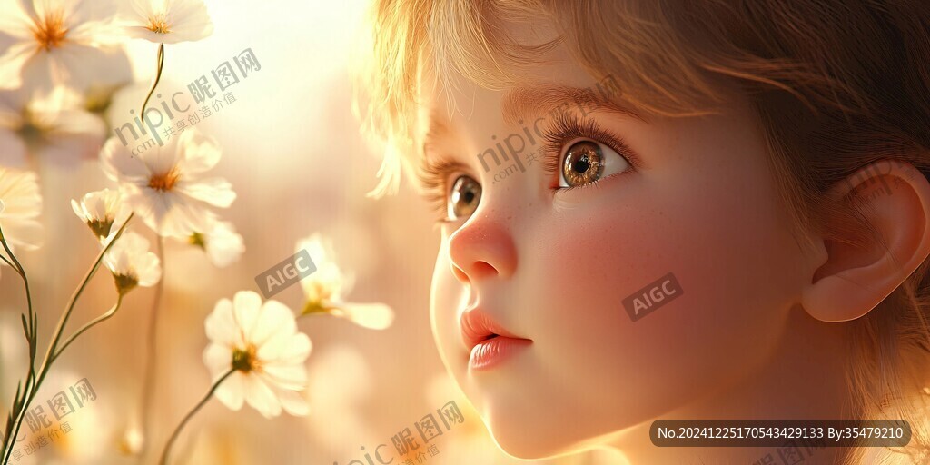 怡然自得的小女孩壁纸