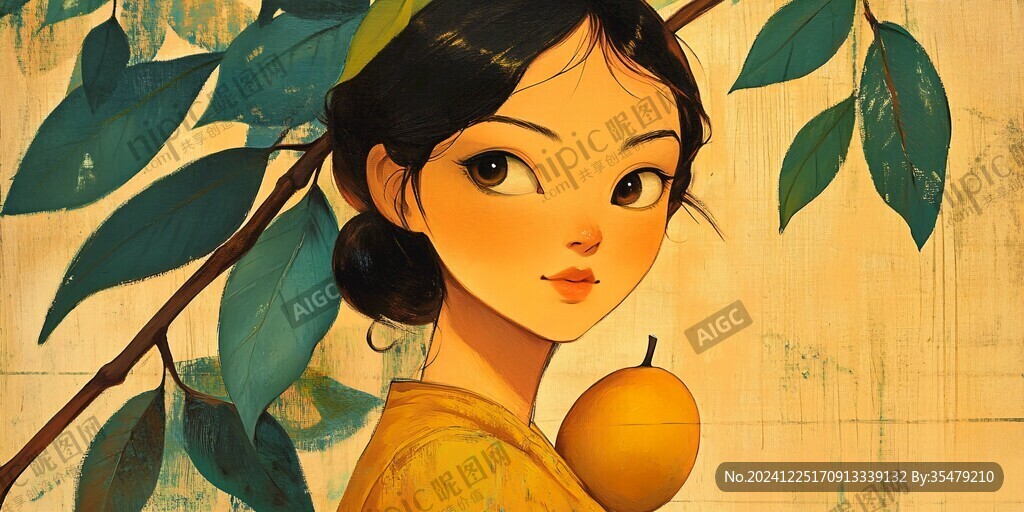 芒果插画包装