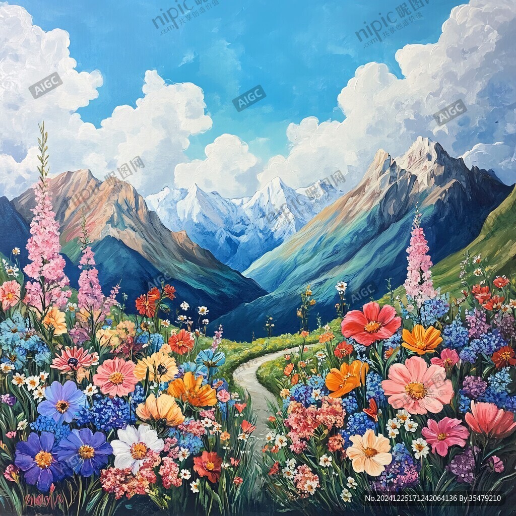 自然美景绘画